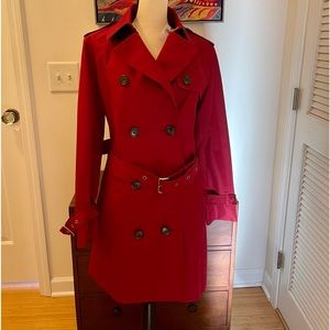 Not SOLD - Coach Trench Coat!  Gorgeous Red!  NWT
